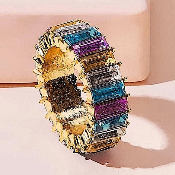 Jewelry - GOLD MULTICOLOR ZIRCON RING SIZE 7
